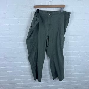 Carhartt Women's High Rise Cargo Trousers Pant Drawstring Gray Size 2XL